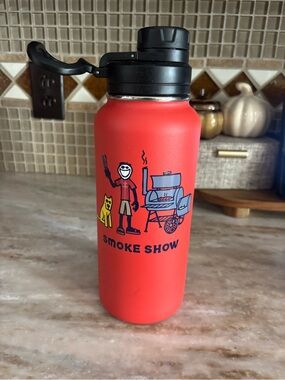 Life Is Good Red 'Smoke Show' Insulated Bottle with Black Flip Cap